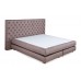 PAT BOXSPRING COMO, CATIFEA ANTI-PATA, TAPITERIE CHESTERFIELD, INALTIME CAPAT PAT 140 CM, SALTEA INCLUSA, TOPPER INCLUS, LONG HEADBOARD